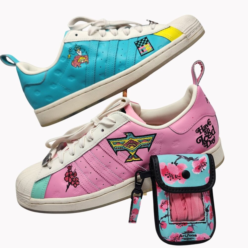Adidas Arizona Collaboration Sneakers Pink & Blue Size 12 Have An Iced Day Limit